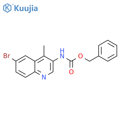 benzyl N-(6-bromo-4-methylquinolin-3-yl)carbamate structure