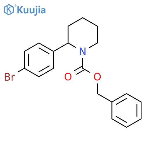 Benzyl 2-(4-bromophenyl)piperidine-1-carboxylate structure