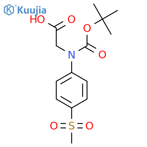 2-{(tert-butoxy)carbonyl(4-methanesulfonylphenyl)amino}acetic acid structure