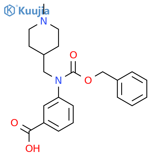 3-{(benzyloxy)carbonyl(1-methylpiperidin-4-yl)methylamino}benzoic acid structure
