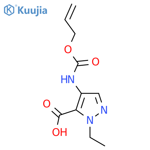 1-ethyl-4-{(prop-2-en-1-yloxy)carbonylamino}-1H-pyrazole-5-carboxylic acid structure
