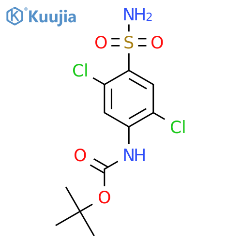 tert-butyl N-(2,5-dichloro-4-sulfamoylphenyl)carbamate structure