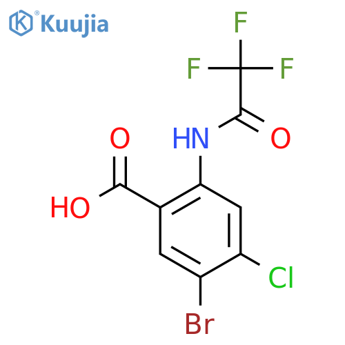 5-Bromo-4-chloro-2-(2,2,2-trifluoroacetamido)benzoic acid structure