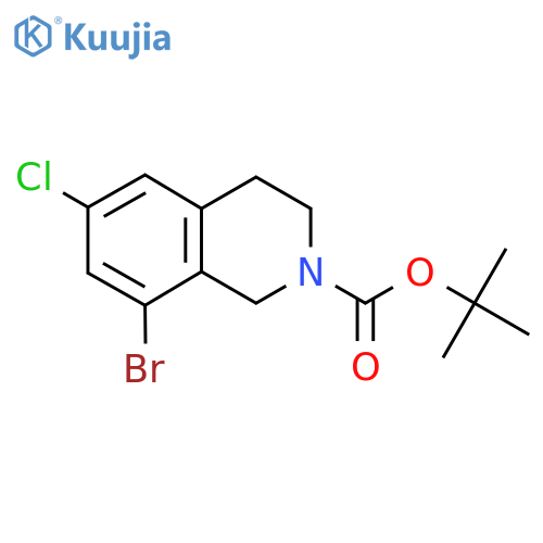 Tert-butyl 8-bromo-6-chloro-1,2,3,4-tetrahydroisoquinoline-2-carboxylate structure