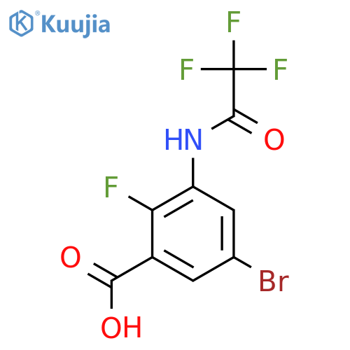 5-Bromo-2-fluoro-3-(2,2,2-trifluoroacetamido)benzoic acid structure