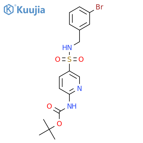 tert-butyl N-(5-{(3-bromophenyl)methylsulfamoyl}pyridin-2-yl)carbamate structure