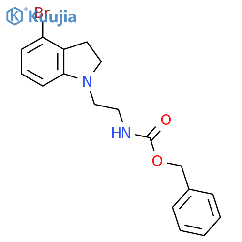 benzyl N-2-(4-bromo-2,3-dihydro-1H-indol-1-yl)ethylcarbamate structure