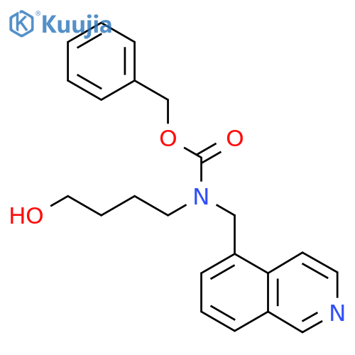 benzyl N-(4-hydroxybutyl)-N-(isoquinolin-5-yl)methylcarbamate structure