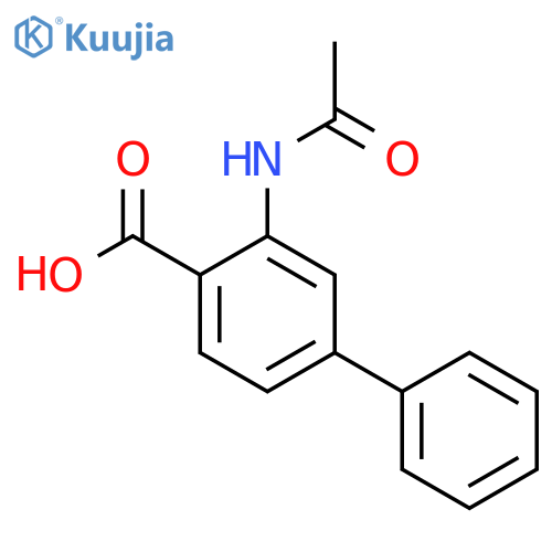 3-acetamido-1,1'-biphenyl-4-carboxylic acid structure