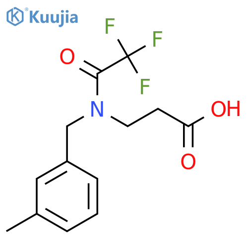 3-{2,2,2-trifluoro-N-(3-methylphenyl)methylacetamido}propanoic acid structure