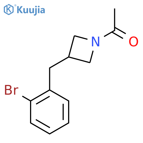 1-{3-(2-bromophenyl)methylazetidin-1-yl}ethan-1-one structure
