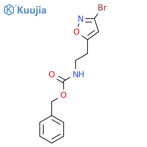 benzyl N-2-(3-bromo-1,2-oxazol-5-yl)ethylcarbamate structure