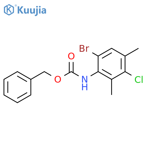 benzyl N-(6-bromo-3-chloro-2,4-dimethylphenyl)carbamate structure