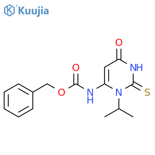 benzyl N-6-oxo-3-(propan-2-yl)-2-sulfanyl-3,6-dihydropyrimidin-4-ylcarbamate structure