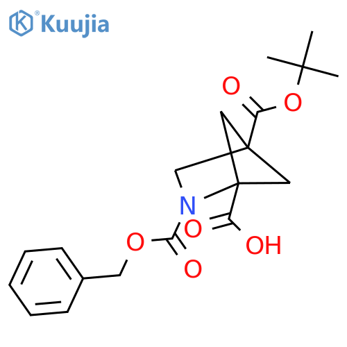 2-(benzyloxy)carbonyl-4-(tert-butoxy)carbonyl-2-azabicyclo2.1.1hexane-1-carboxylic acid structure