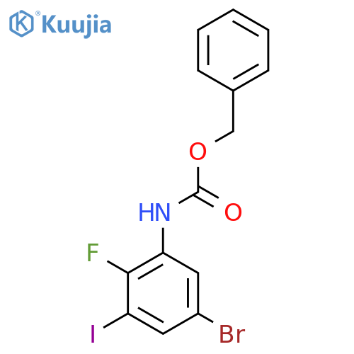 benzyl N-(5-bromo-2-fluoro-3-iodophenyl)carbamate structure