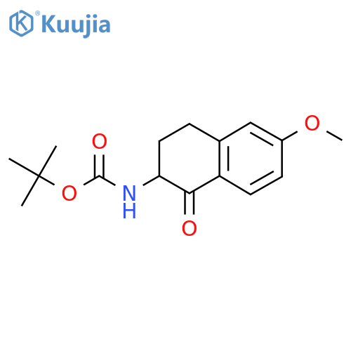 tert-butyl N-(6-methoxy-1-oxo-1,2,3,4-tetrahydronaphthalen-2-yl)carbamate structure