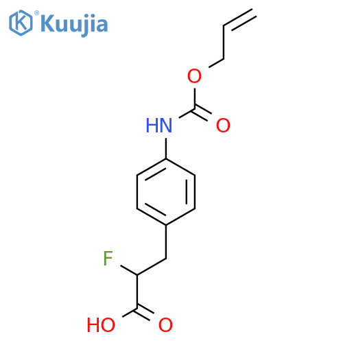 2-fluoro-3-(4-{(prop-2-en-1-yloxy)carbonylamino}phenyl)propanoic acid structure