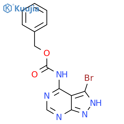 benzyl N-{3-bromo-1H-pyrazolo[3,4-d]pyrimidin-4-yl}carbamate structure