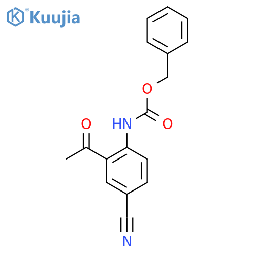 benzyl N-(2-acetyl-4-cyanophenyl)carbamate structure