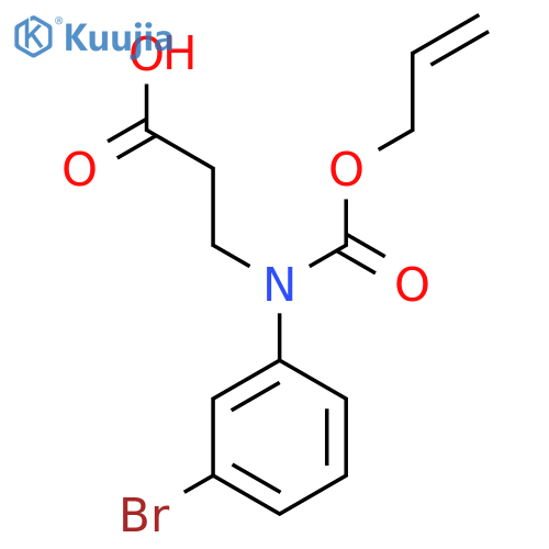 3-(3-bromophenyl)(prop-2-en-1-yloxy)carbonylaminopropanoic acid structure