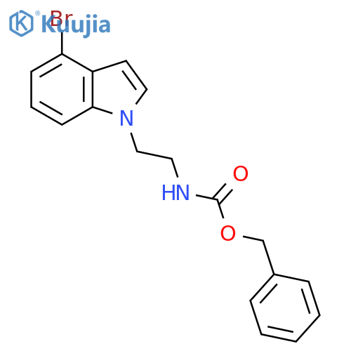 benzyl N-2-(4-bromo-1H-indol-1-yl)ethylcarbamate structure