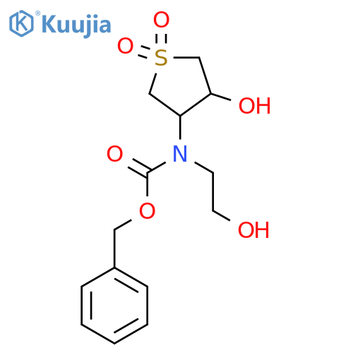 benzyl N-(4-hydroxy-1,1-dioxo-1lambda6-thiolan-3-yl)-N-(2-hydroxyethyl)carbamate structure