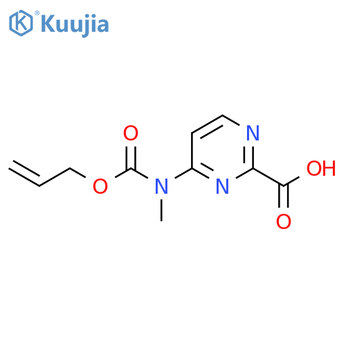 4-{methyl(prop-2-en-1-yloxy)carbonylamino}pyrimidine-2-carboxylic acid structure