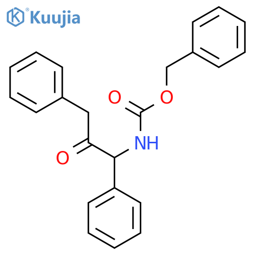 benzyl N-(2-oxo-1,3-diphenylpropyl)carbamate structure