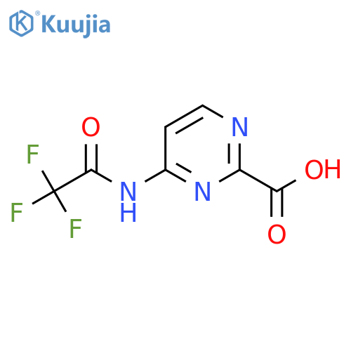 4-(2,2,2-Trifluoroacetamido)pyrimidine-2-carboxylic acid structure
