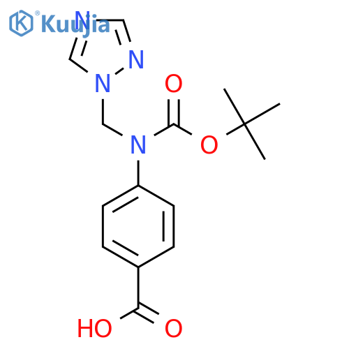 4-{(tert-butoxy)carbonyl(1H-1,2,4-triazol-1-yl)methylamino}benzoic acid structure