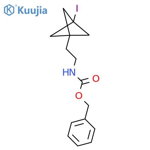 benzyl N-(2-{3-iodobicyclo1.1.1pentan-1-yl}ethyl)carbamate structure
