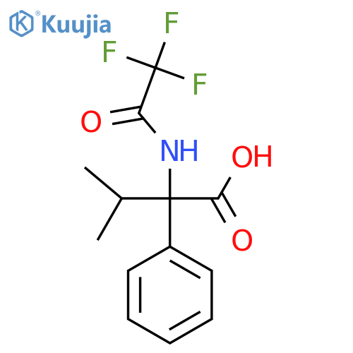 3-Methyl-2-phenyl-2-(2,2,2-trifluoroacetamido)butanoic acid structure