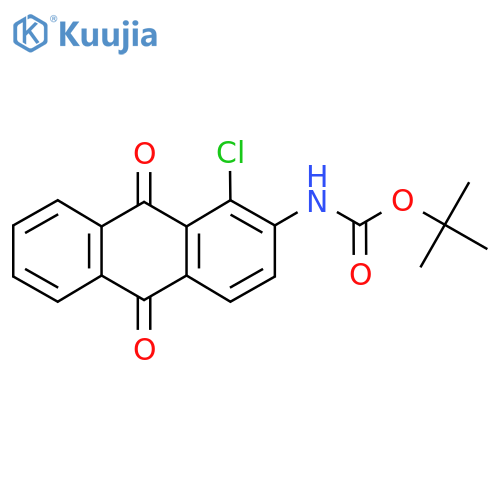 tert-butyl N-(1-chloro-9,10-dioxo-9,10-dihydroanthracen-2-yl)carbamate structure
