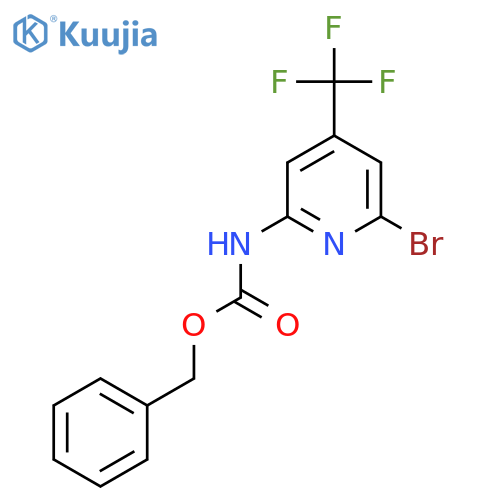 benzyl N-6-bromo-4-(trifluoromethyl)pyridin-2-ylcarbamate structure
