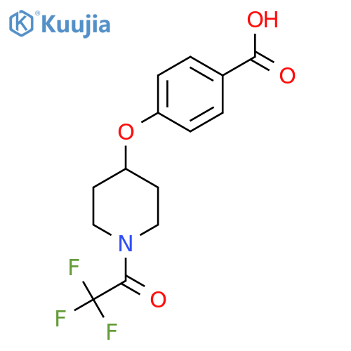 4-{1-(2,2,2-trifluoroacetyl)piperidin-4-yloxy}benzoic acid structure