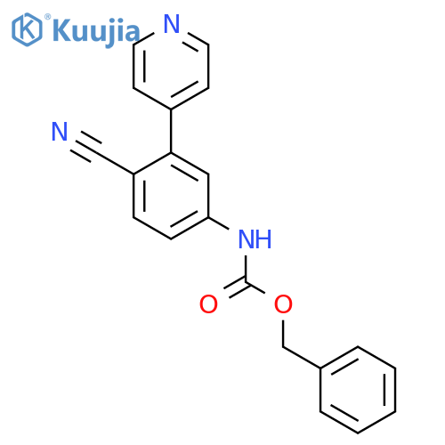 benzyl N-4-cyano-3-(pyridin-4-yl)phenylcarbamate structure