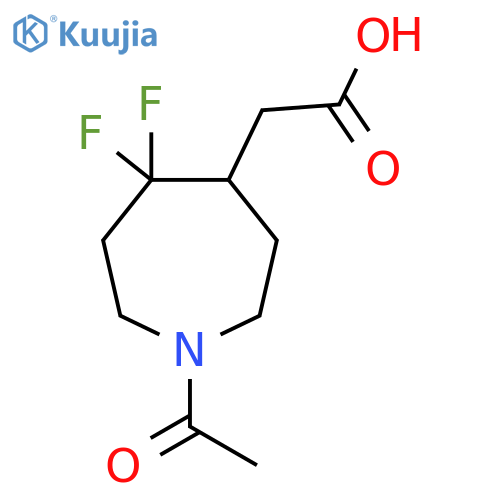 2-(1-Acetyl-5,5-difluoroazepan-4-yl)acetic acid structure