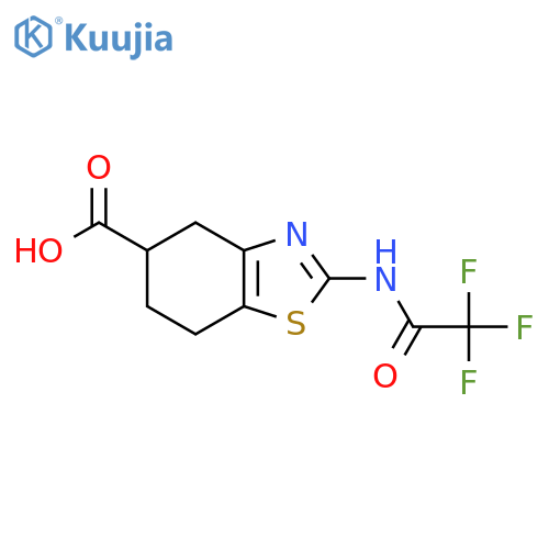 2-(2,2,2-Trifluoroacetamido)-4,5,6,7-tetrahydro-1,3-benzothiazole-5-carboxylic acid structure