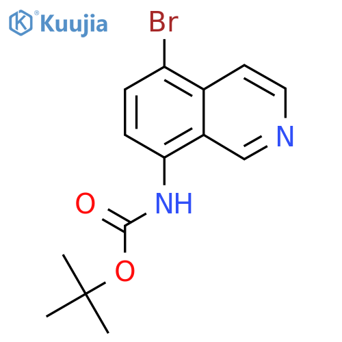 tert-butyl N-(5-bromoisoquinolin-8-yl)carbamate structure