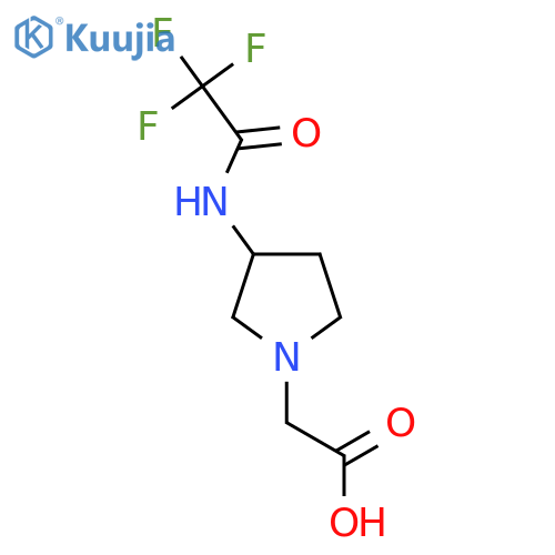 2-3-(trifluoroacetamido)pyrrolidin-1-ylacetic acid structure