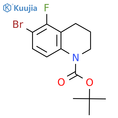 Tert-butyl 6-bromo-5-fluoro-1,2,3,4-tetrahydroquinoline-1-carboxylate structure