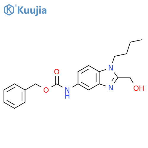 benzyl N-1-butyl-2-(hydroxymethyl)-1H-1,3-benzodiazol-5-ylcarbamate structure