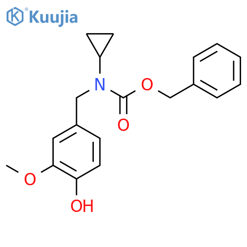 benzyl N-cyclopropyl-N-(4-hydroxy-3-methoxyphenyl)methylcarbamate structure
