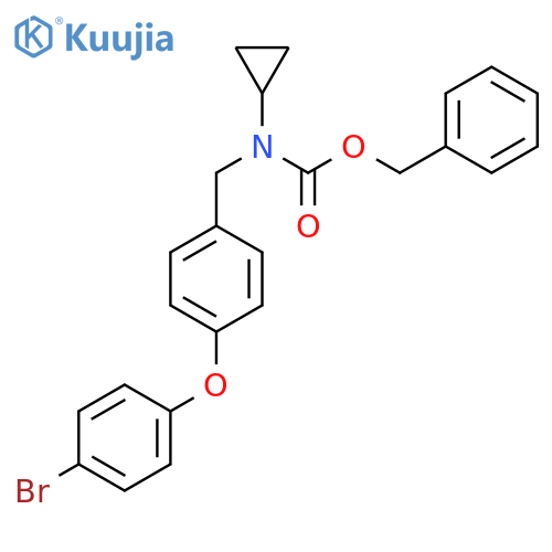 benzyl N-{[4-(4-bromophenoxy)phenyl]methyl}-N-cyclopropylcarbamate structure