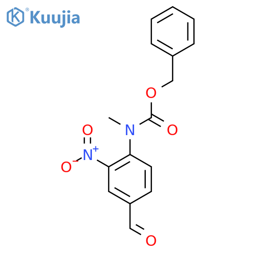 benzyl N-(4-formyl-2-nitrophenyl)-N-methylcarbamate structure