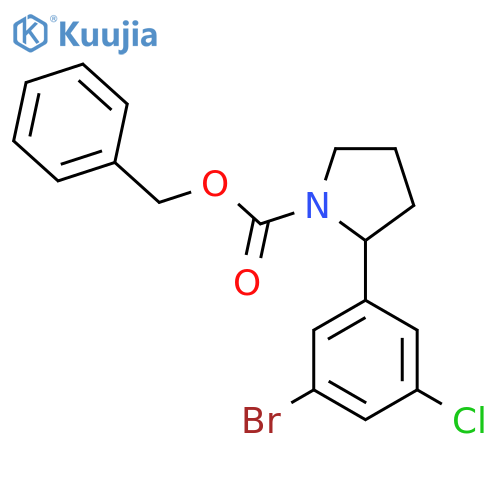 Benzyl 2-(3-bromo-5-chlorophenyl)pyrrolidine-1-carboxylate structure