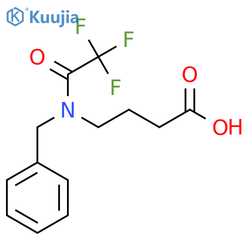 4-(N-benzyl-2,2,2-trifluoroacetamido)butanoic acid structure