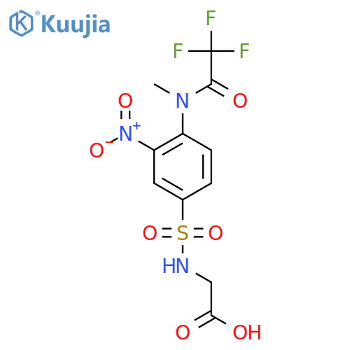 2-3-nitro-4-(2,2,2-trifluoro-N-methylacetamido)benzenesulfonamidoacetic acid structure