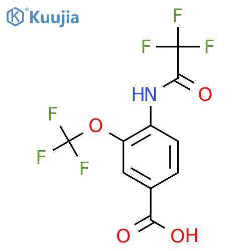 4-(2,2,2-Trifluoroacetamido)-3-(trifluoromethoxy)benzoic acid structure